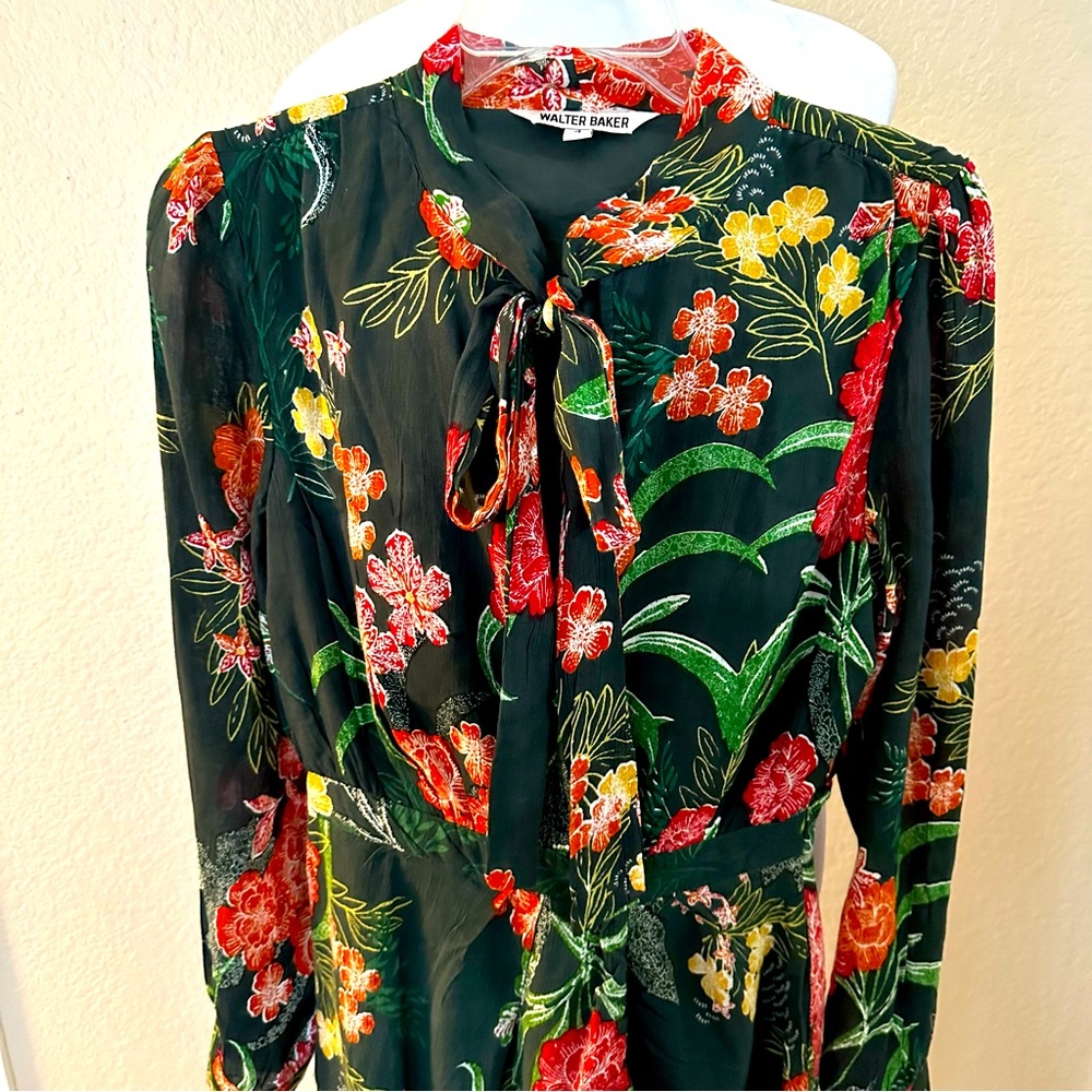 NWOT Walter Baker Willette Dress, Rain Forest - Picture 5 of 8